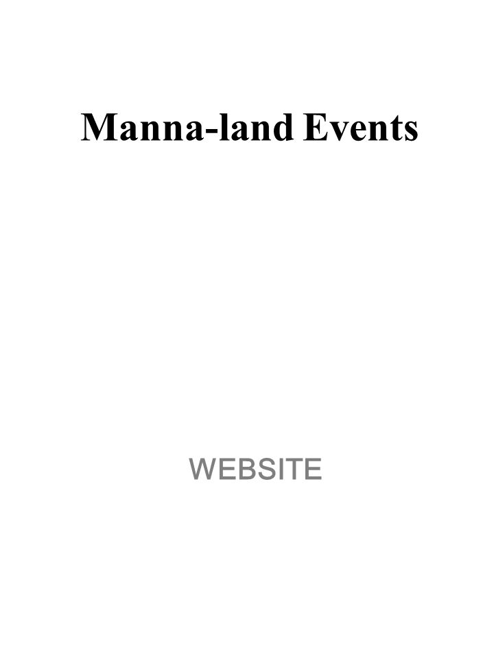 WEBSITE Manna-land Events