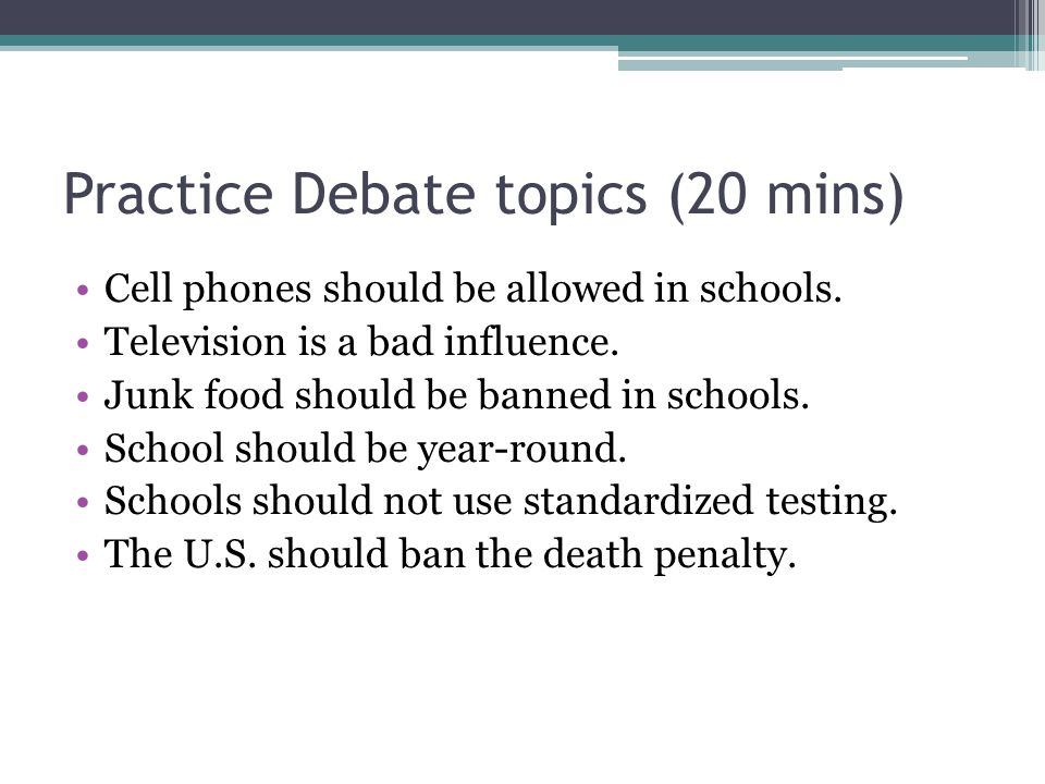 school related debate topics