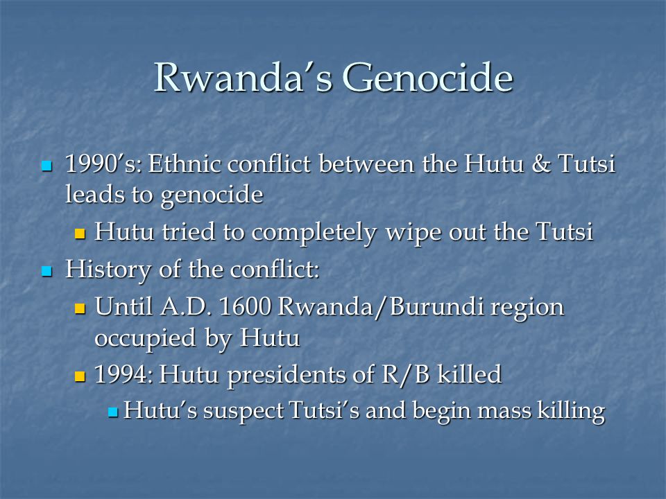 conflict between the tutsis and hutus