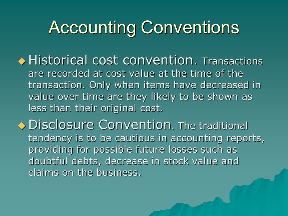 cost convention in accounting