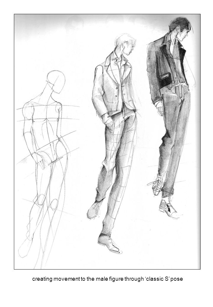 fashion model drawing male