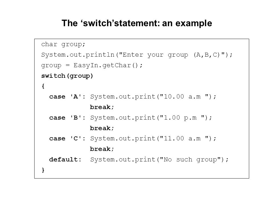 Intro to Java Week 10 Menu-driven programs. Contents Multi-way selection  Loop with post-condition Menu program Sub-procedures Alarm function. - ppt  download