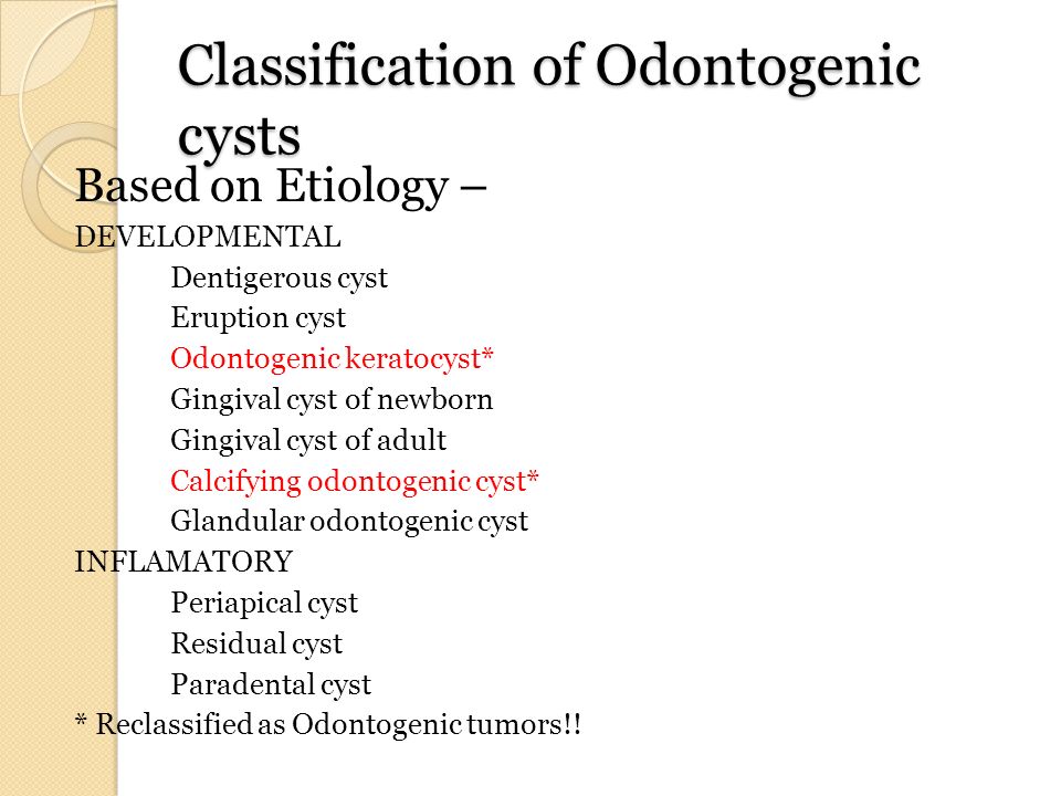 odontogenic cysts introduction definition cyst a odontogenic cyst