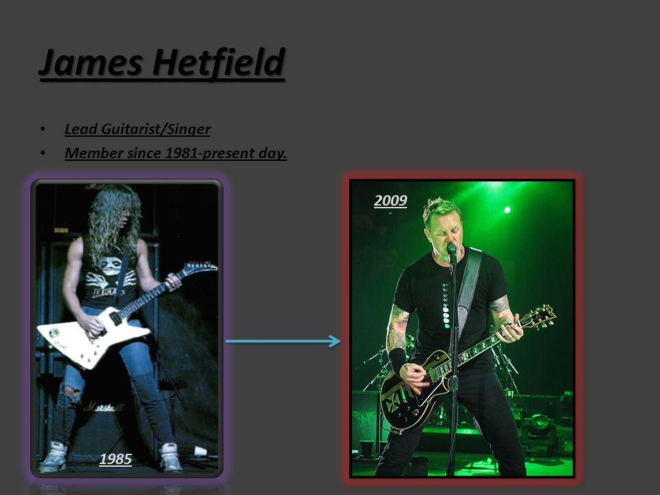 James Hetfield Lead Guitarist/Singer Member since 1981-present day