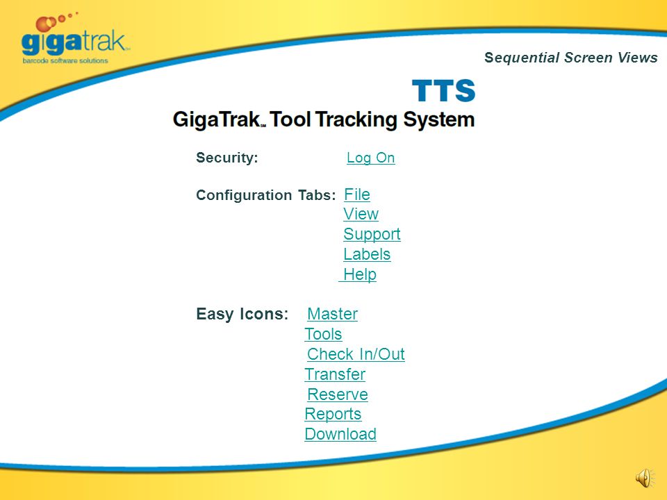 Security Log OnLog On Configuration Tabs File File View Support