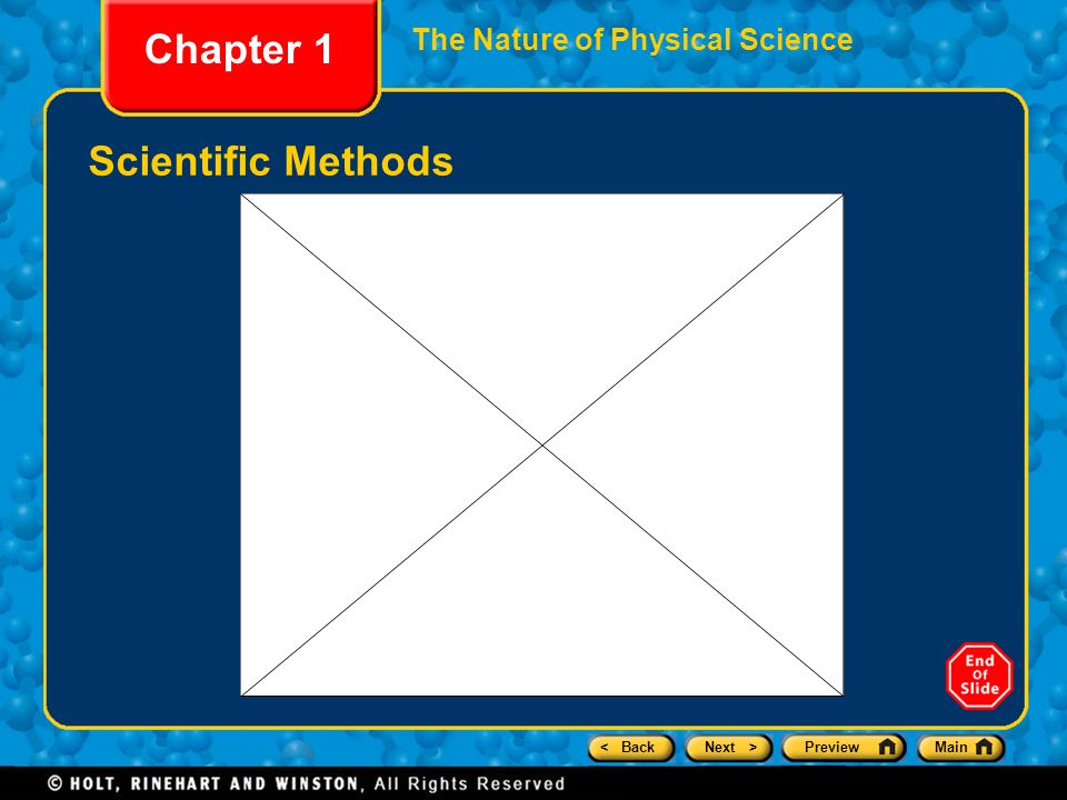 < BackNext >PreviewMain The Nature of Physical Science Chapter 1 Scientific Methods
