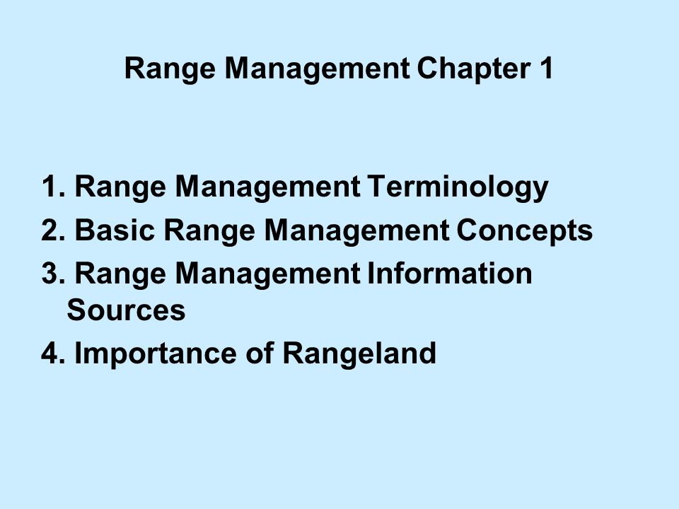 glossary of terms used in range management
