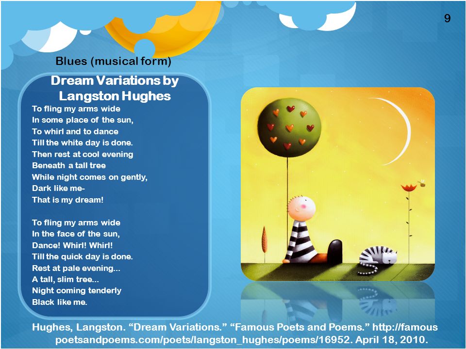 what is the theme of dream variations by langston hughes