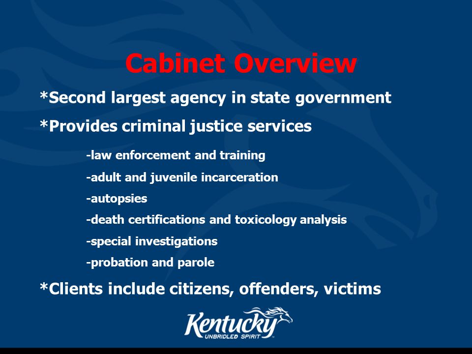 Commonwealth Of Kentucky Justice Public Safety Cabinet Unified