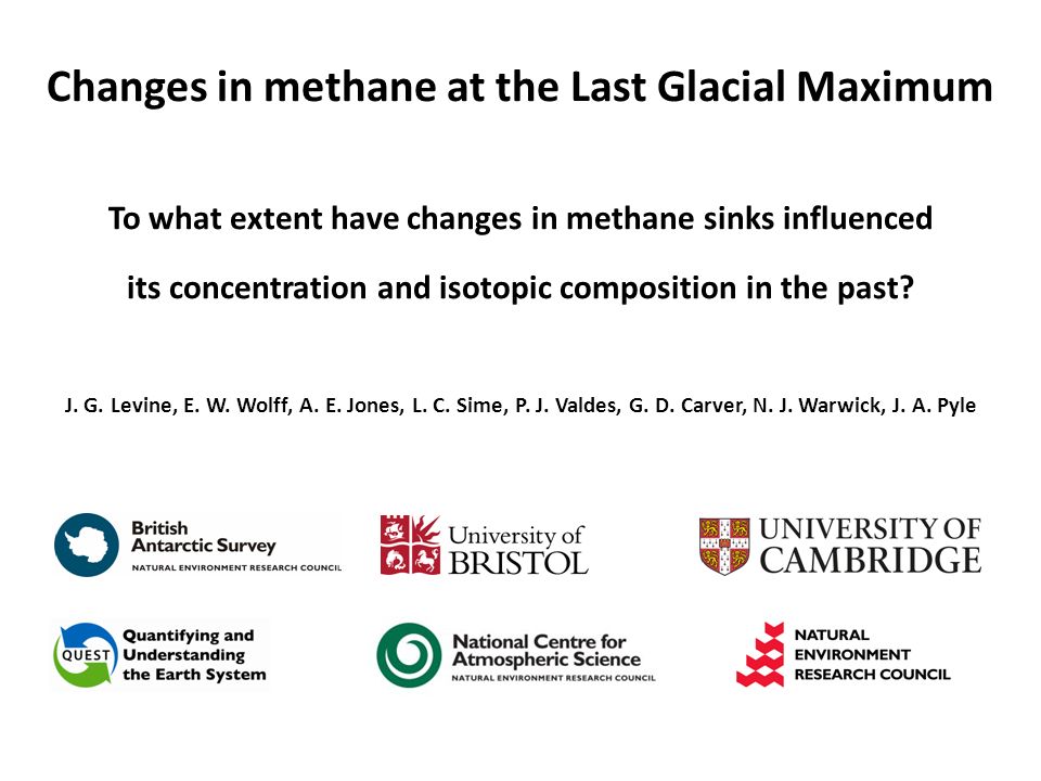 Changes In Methane At The Last Glacial Maximum To What