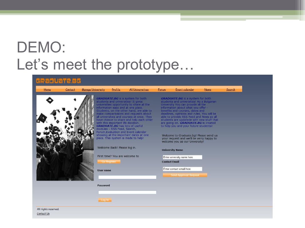 DEMO: Let’s meet the prototype…