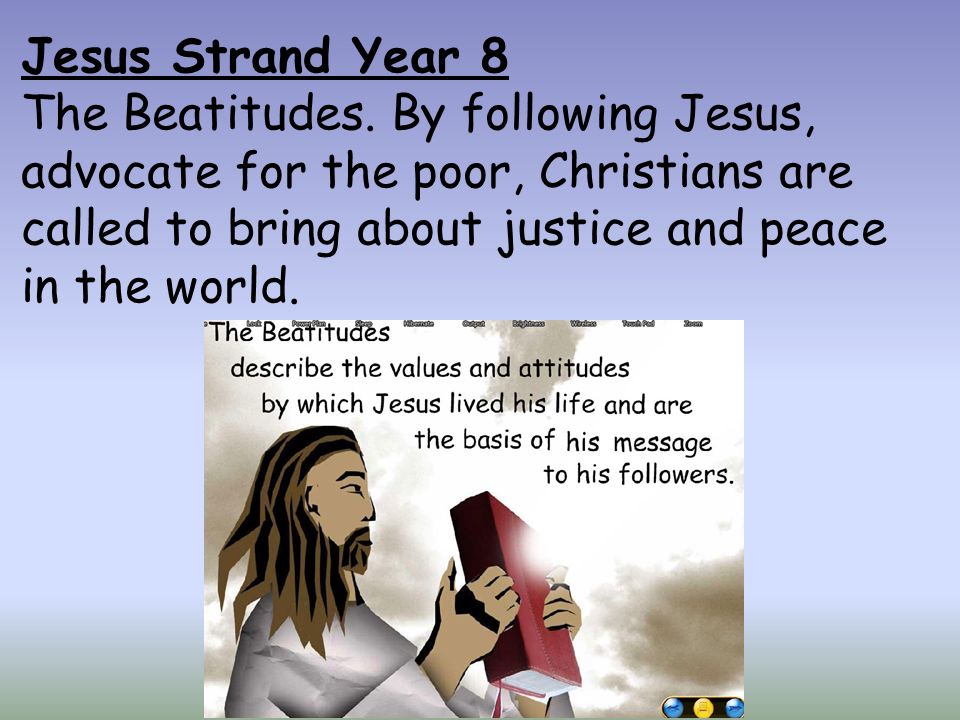 Jesus Strand Year 8 The Beatitudes.