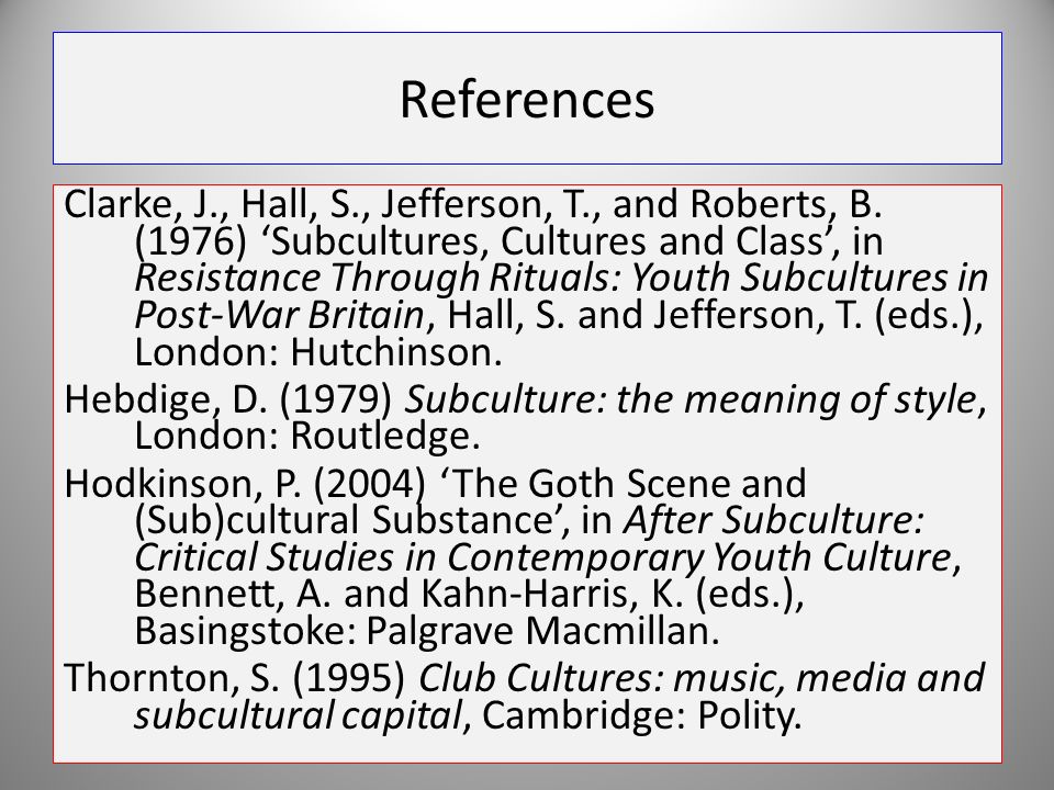 Week Four Mediating Subcultural Capital. Session Topics Youth Subcultures  Subculture and Style Sarah Thornton and 'Subcultural Capital' Clubbing and  the. - ppt download