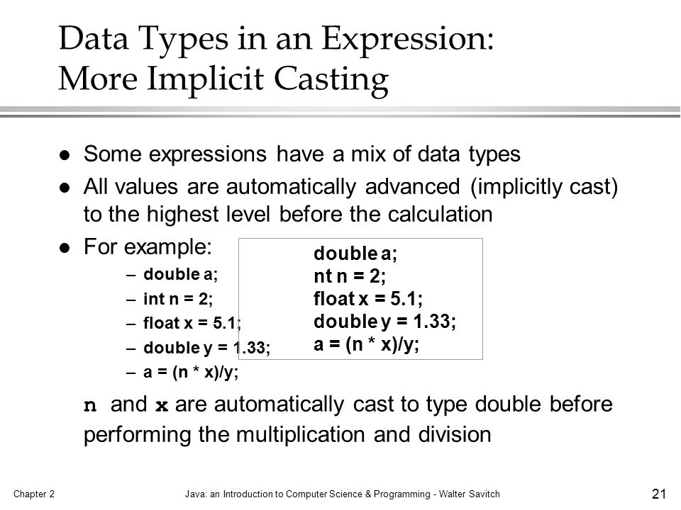 Chapter 2Java: an Introduction to Computer Science & Programming ...
