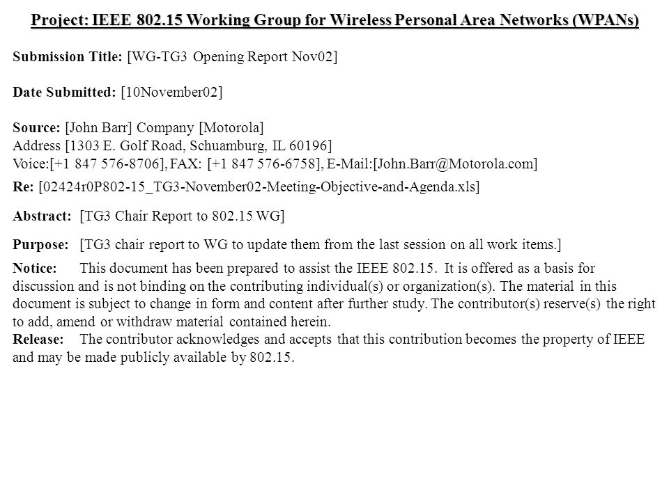 doc.: IEEE /424r0 Submission November 2002 Dr.