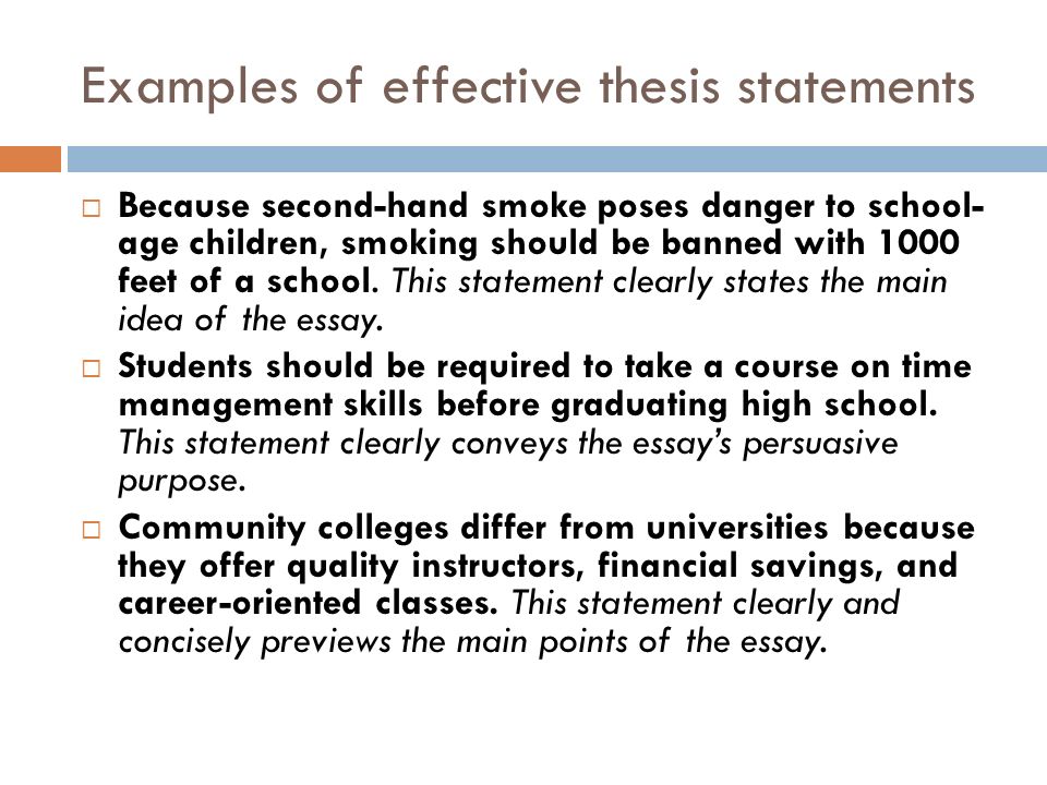time management thesis statement examples