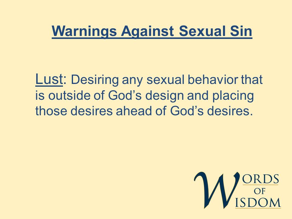 A Warning And An Invitation September 2 Nd Two Definitions Fornication Fornication Takes Place