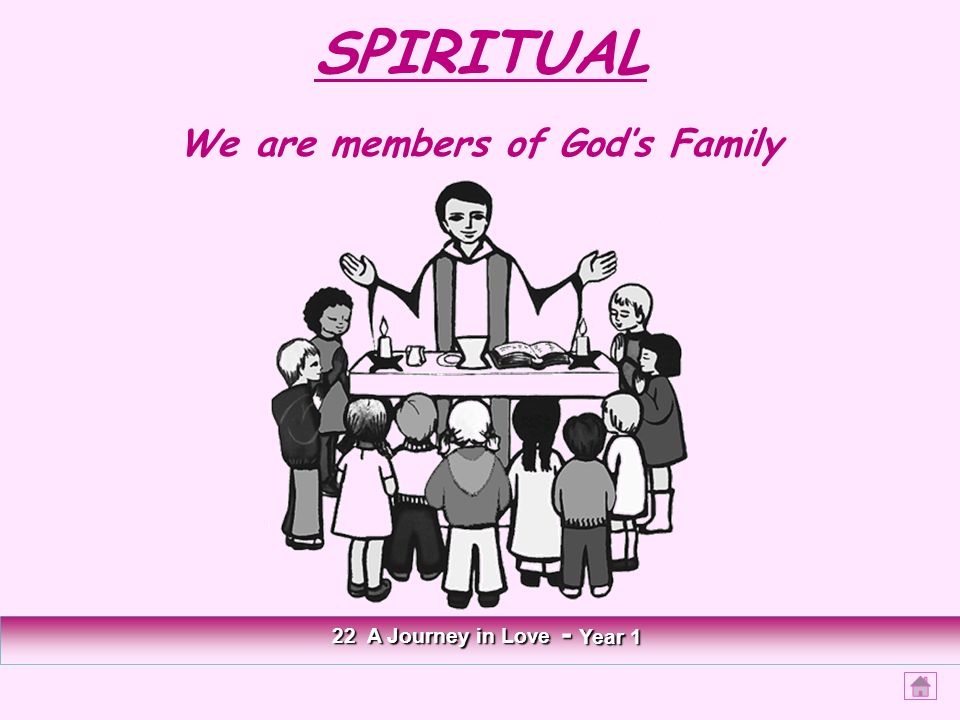 SPIRITUAL We are members of God’s Family 22 A Journey in Love - Year 1