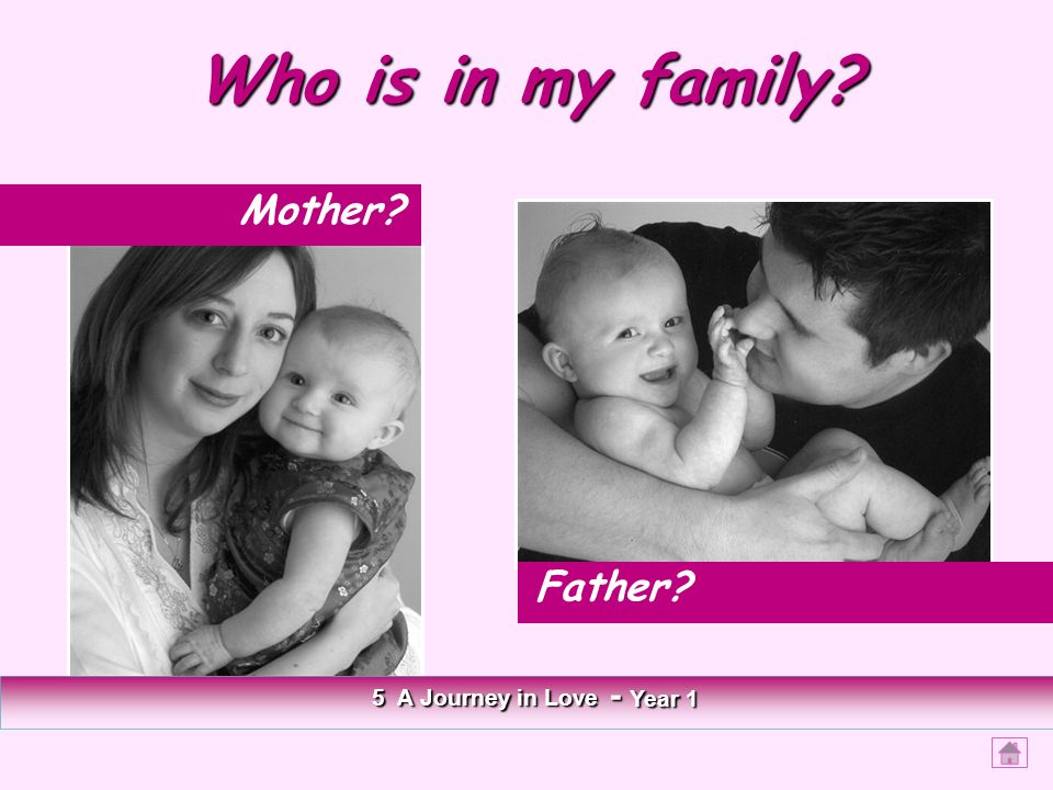 Who is in my family 5 A Journey in Love - Year 1 Mother Father