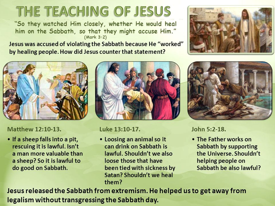 Lesson 11 for September 13, “And on the seventh day God ended His work ...