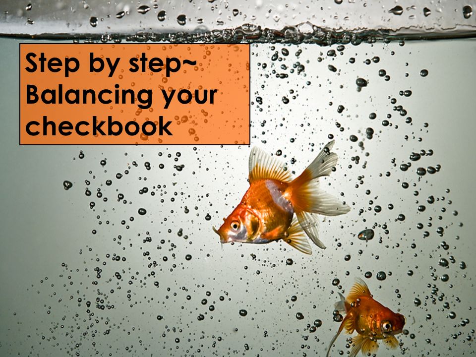 Step by step~ Balancing your checkbook