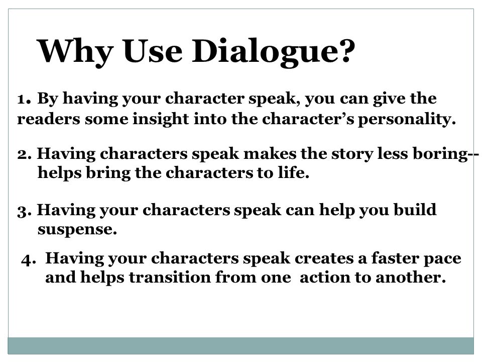 how to include dialogue in a story