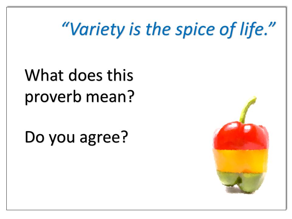 spice of life meaning