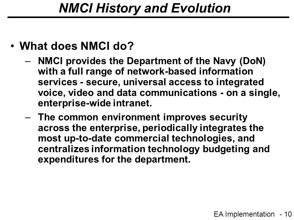 Ea Implementation 1 Enterprise Architecture Implementation