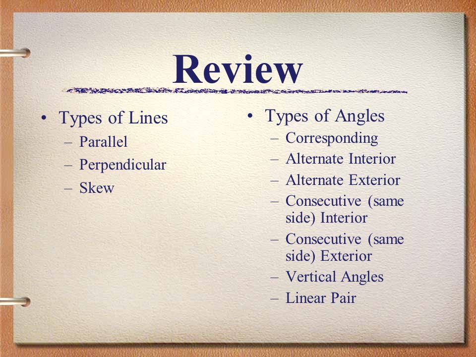 1 Lines Part 3 How To Prove Lines Parallel Review Types Of