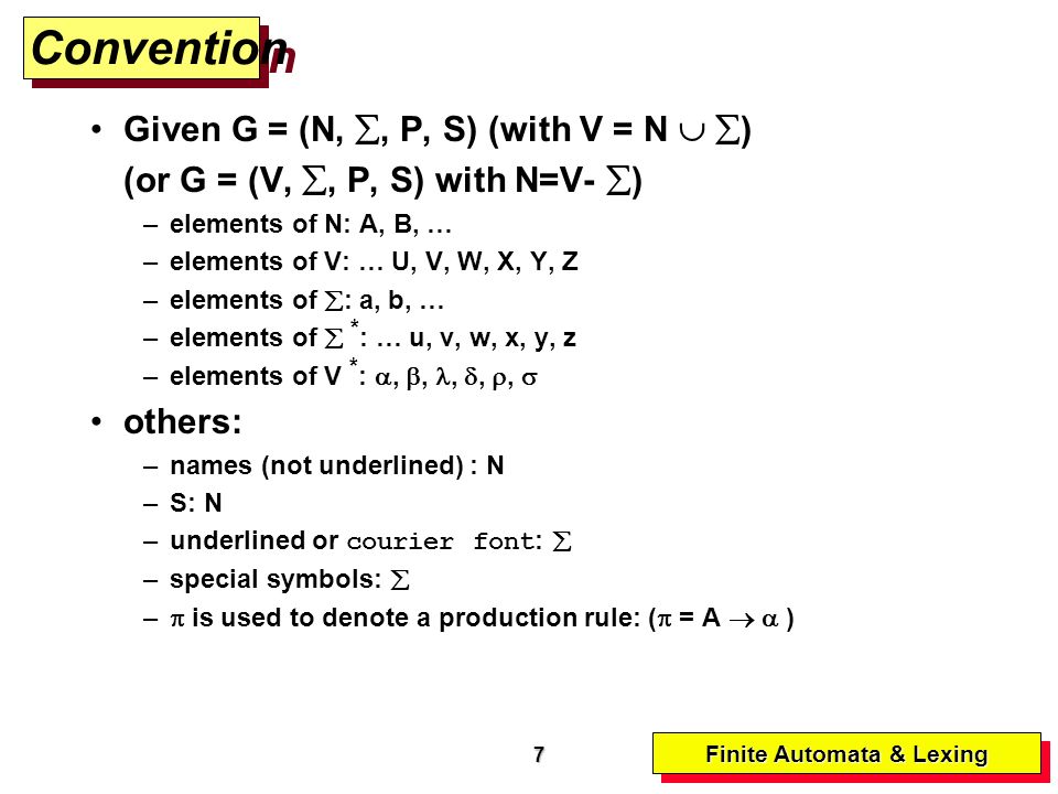 Cs 321 Programming Languages And Compilers Lectures 16 17 Introduction To Formal Languages Regular Languages Lexical Analysis Ppt Download