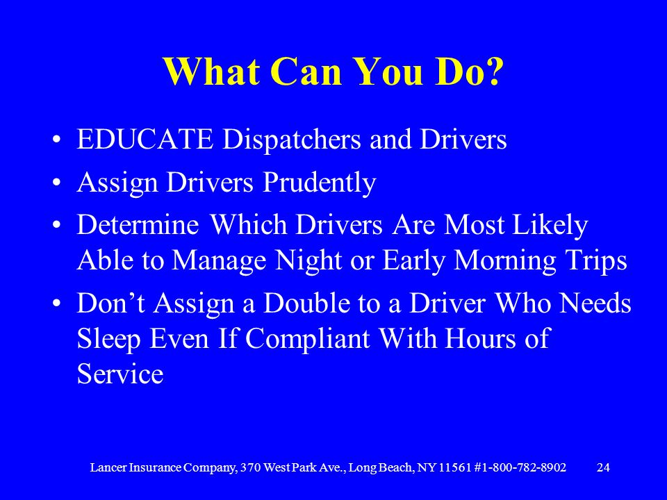 Lancer Insurance Company, 370 West Park Ave., Long Beach, NY # What Can You Do.