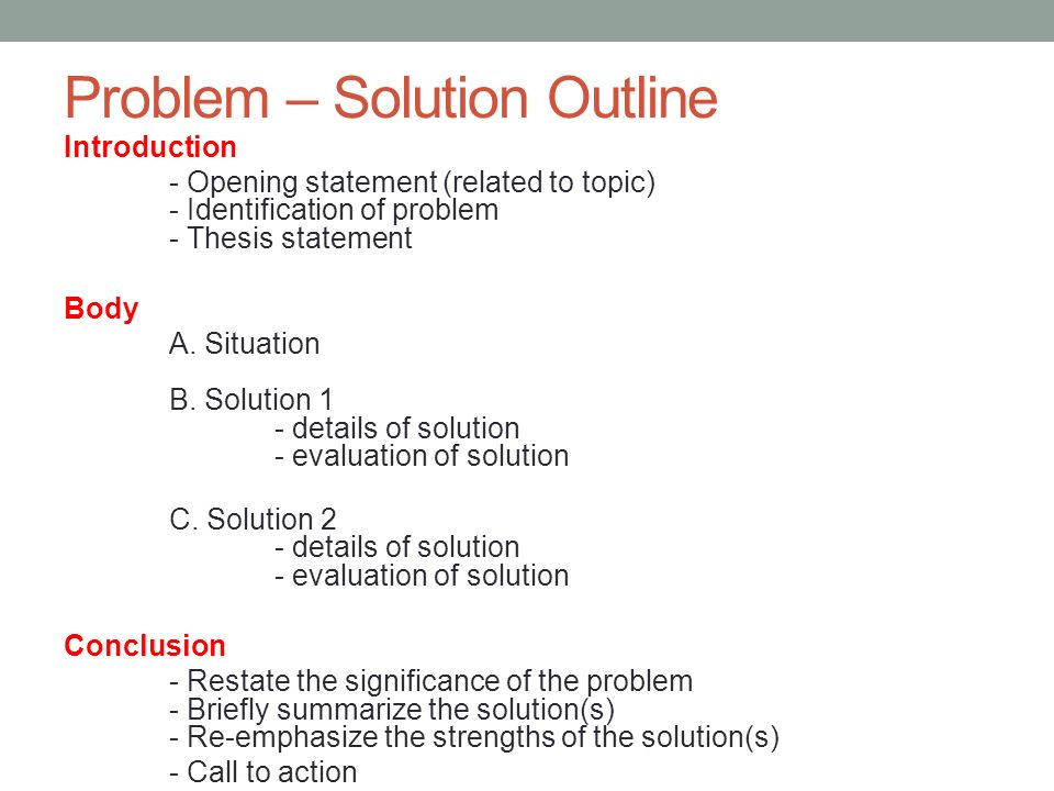problem analysis essay