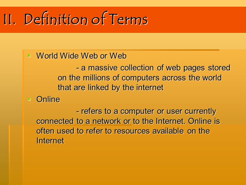 web based information definition