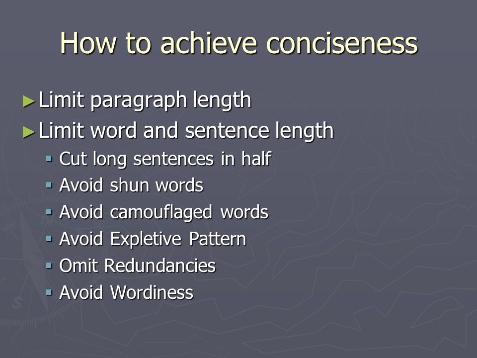 how to avoid wordiness