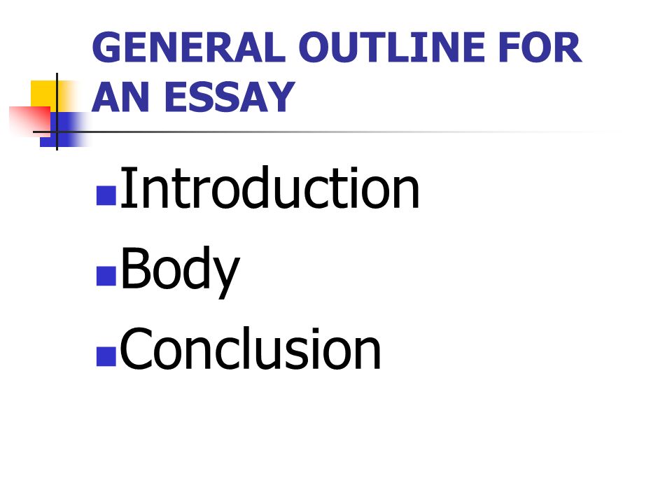 Essay On High School Dropouts General Outline For An Essay Introduction Body Conclusion Population Essay In English also Healthy Lifestyle Essay General Outline For An Essay Introduction Body Conclusion Ppt Sample Essay Topics For High School