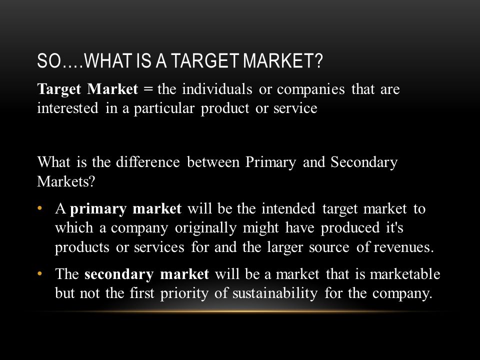 what is the primary market and secondary market