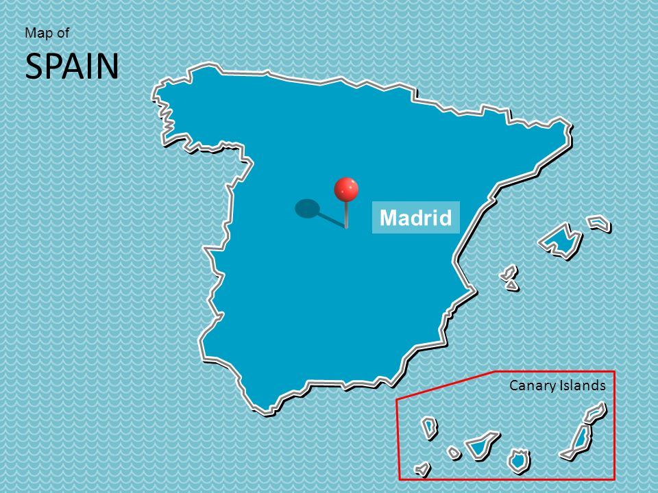 Map of SPAIN Canary Islands Madrid