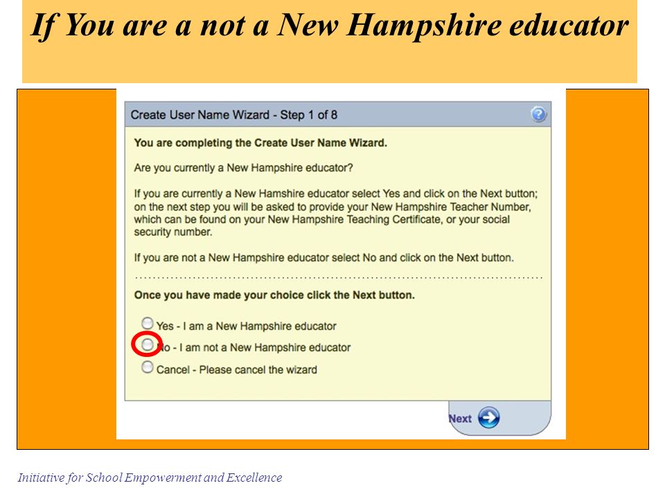 Initiative for School Empowerment and Excellence If You are a not a New Hampshire educator