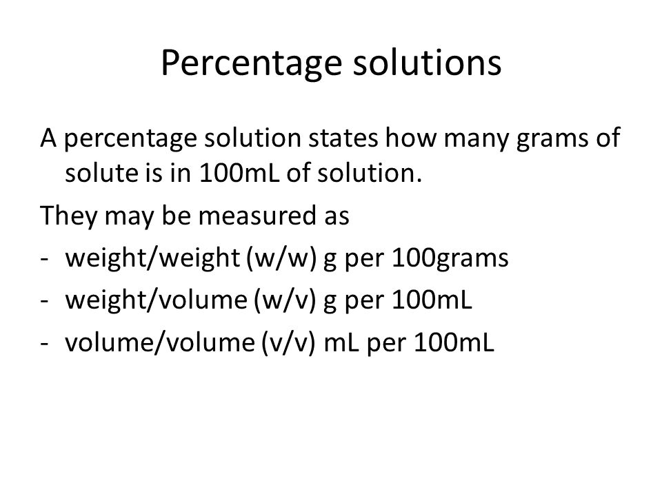 Solutions A Solution Is Formed When A Substance Is Dissolved In A Liquid The Concentration Of The Solution May Be Expressed As Grams Per Litre G L Ppt Download