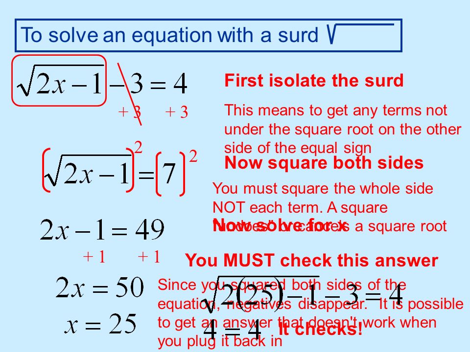 surd-or-radical-equations-to-solve-an-equation-with-a-surd-first