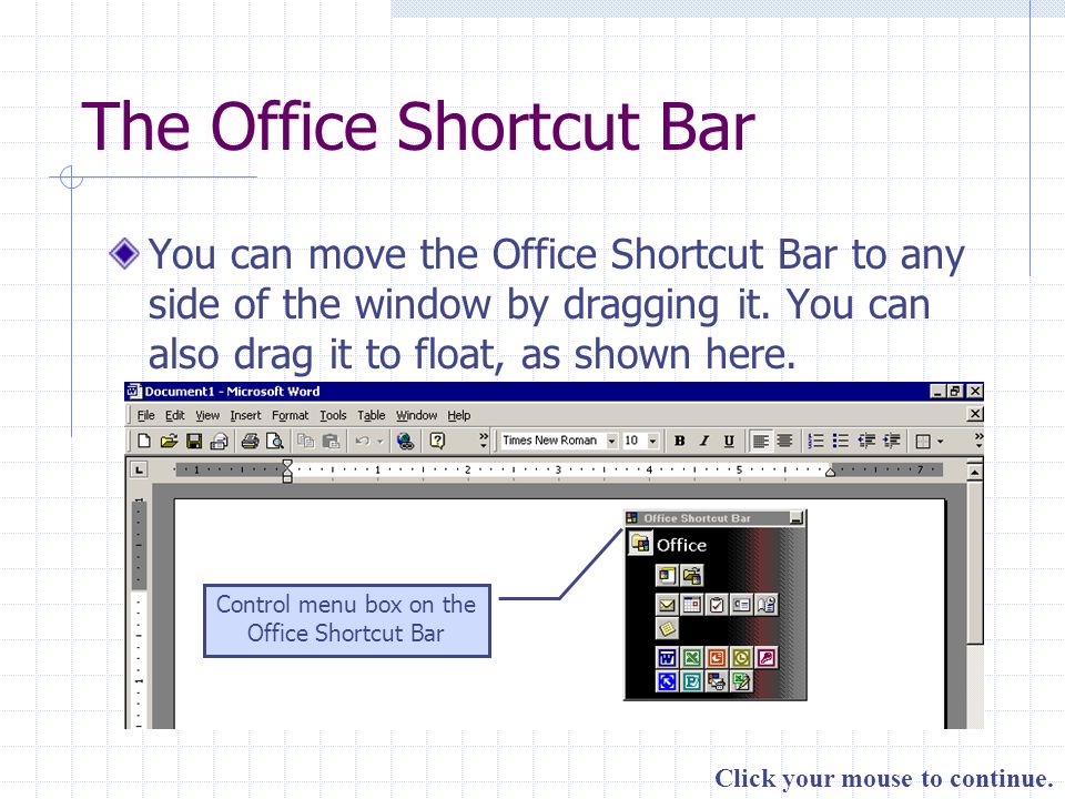 Shortcut Bar