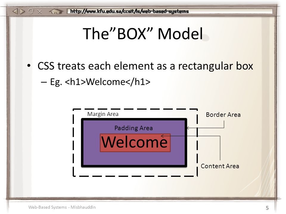 The “Box” Model. Pre-requisite Create a new project in Netbeans called  Week5 Create a new html file and name it box.html Create a new css file  and. - ppt download