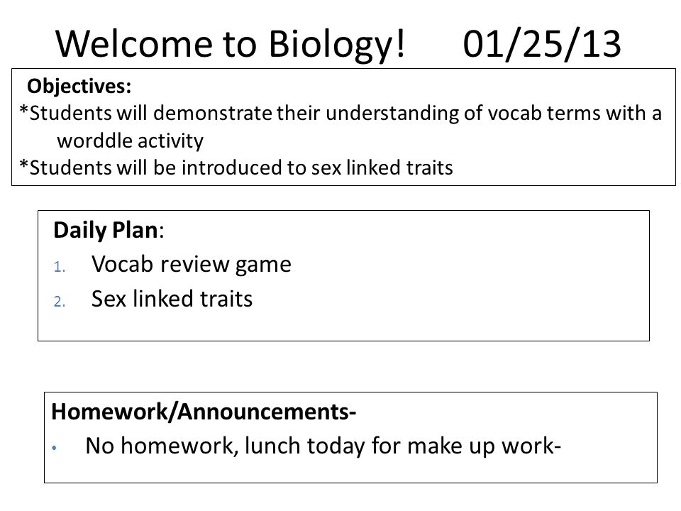 Welcome to Biology.