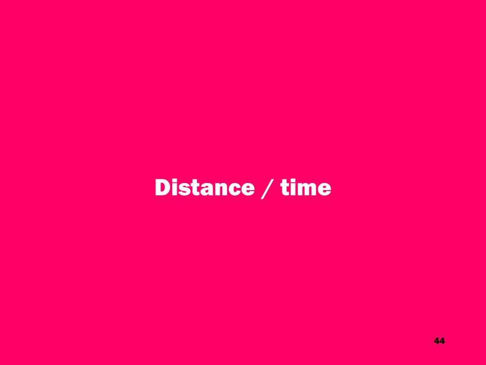 44 Distance / time