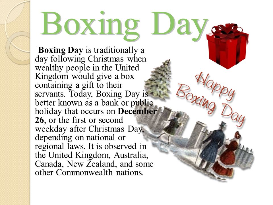 Дэй это. Boxing Day в Англии. День подарков в Англии. Праздники Британии день подарков. Праздники Великобритании день подарков на английском.
