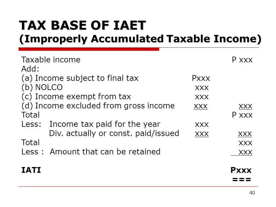 accumulated earnings tax calculation