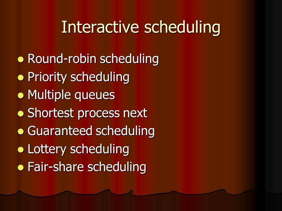 2.5 Scheduling Given a multiprogramming system. Given a ...