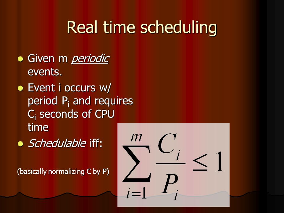 2.5 Scheduling Given a multiprogramming system. Given a ...