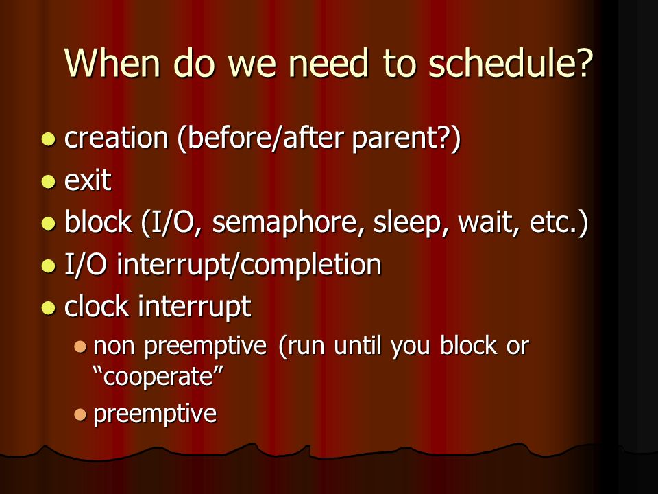 2.5 Scheduling Given a multiprogramming system. Given a ...