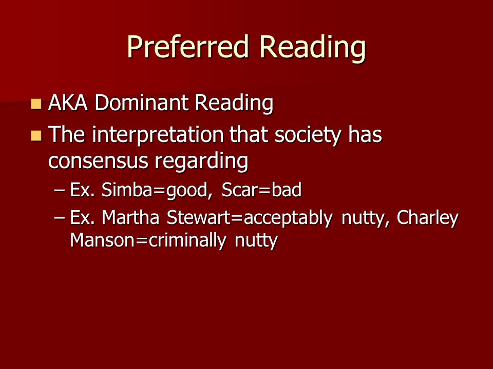 what is a dominant reading